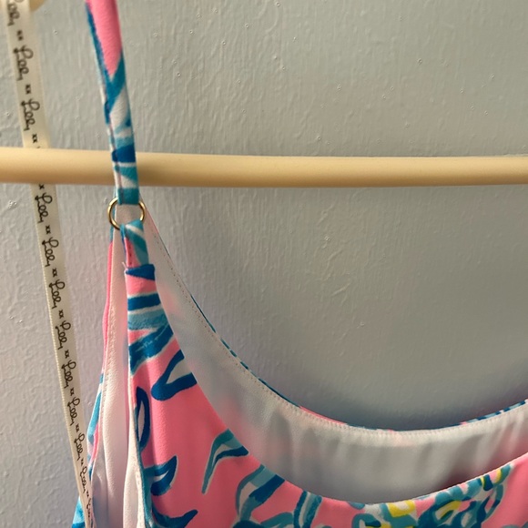 Lilly Pulitzer Winni Pelican Pink Pineapple Print Beat the Heat Midi Dress - Picture 4 of 9